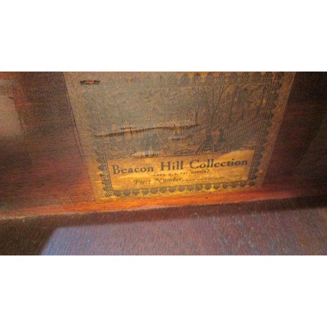 Burgundy Beacon Hill Mahogany Oval Pembroke Table For Sale - Image 8 of 9