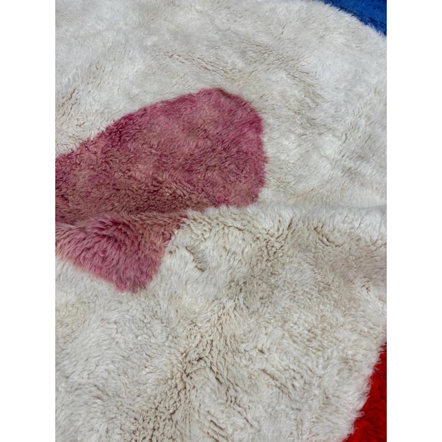 White Vintage Moroccan Mrirt Wool Rug, 2010s For Sale - Image 8 of 18