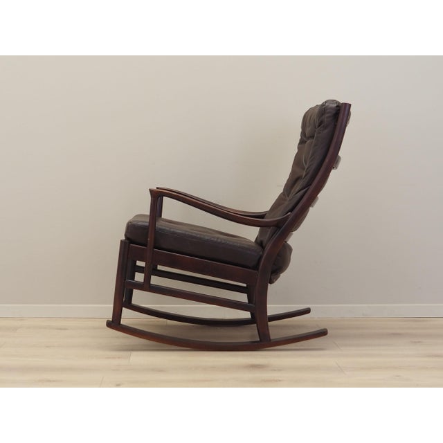 Vintage Danish Beech Rocking Chair, 1980s For Sale - Image 4 of 18