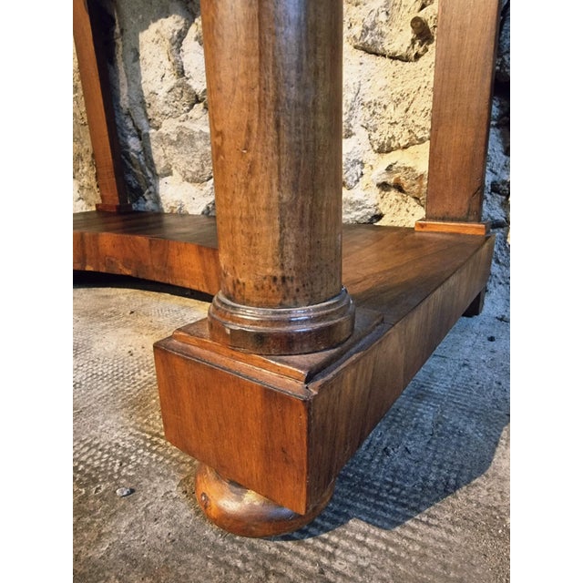 Antique French Console Table with Anthracite Marble Top, 1850 For Sale - Image 15 of 18
