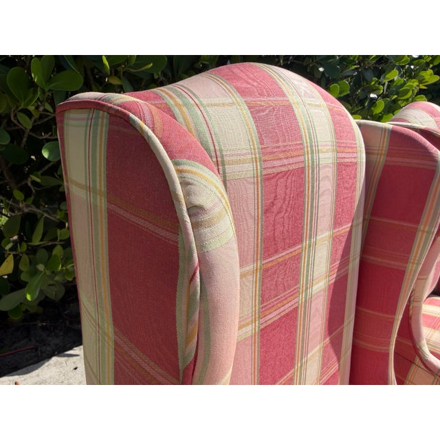 Vintage English-Style Wingback Host Dining Chairs With Cabriole Legs, Pair For Sale - Image 4 of 16