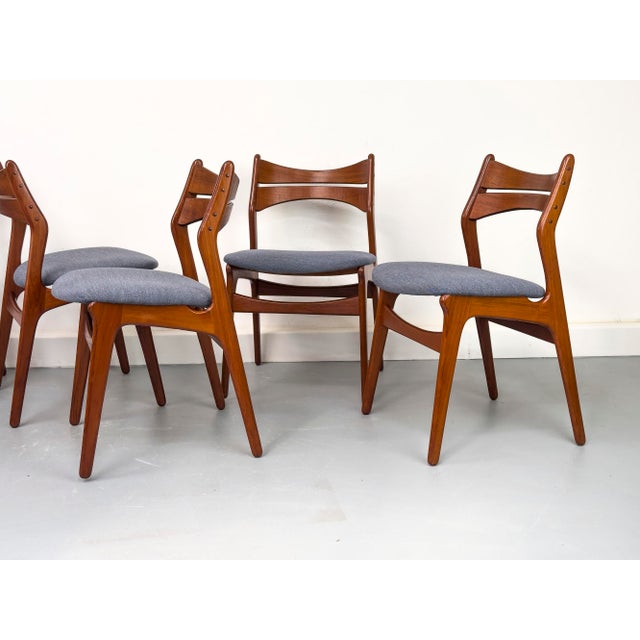 Danish Teak Dining Chairs by Erik Buch for Chr. Christensens Møbelfabrik, 1960s, Set of 6 For Sale - Image 4 of 18