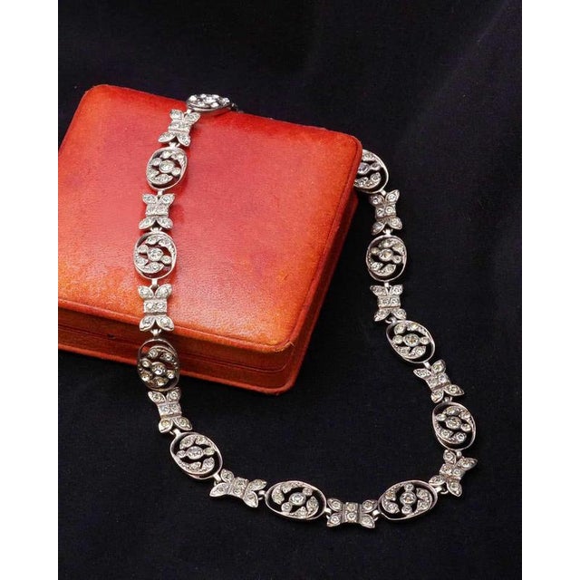 Victorian Paste Necklace inn Silver For Sale - Image 4 of 8