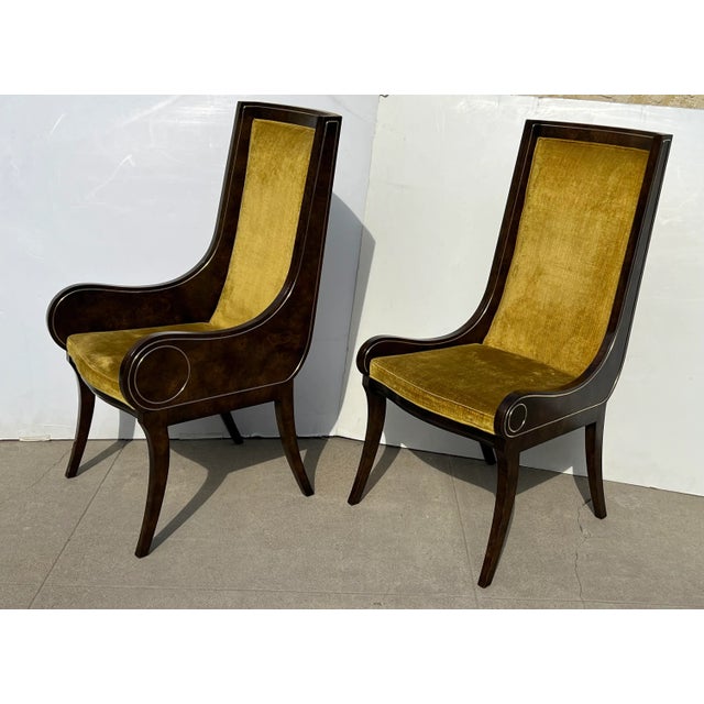 1970s Bernhard Rohne Acid-Etched Brass Dining Set. For Sale In Los Angeles - Image 6 of 12