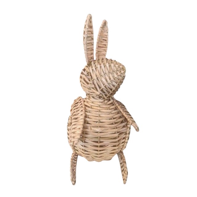 Contemporary Woven Wicker Rattan Easter Bunny Rabbit For Sale - Image 3 of 11