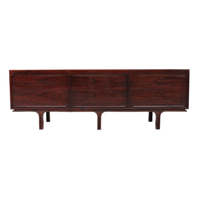 Low Rosewood Sideboard by Gianfranco Frattini for Bernini, 1960s For Sale