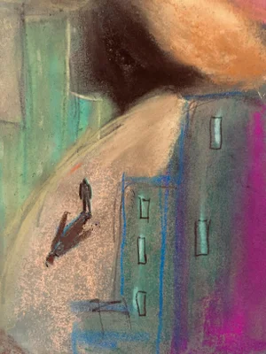 “Man” Original Pastel on Paper by Erik Sulander