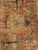 This distinctive antique Samarkand rug, measuring approximately 8'2" x 5'1", features an unusual pictorial composition...