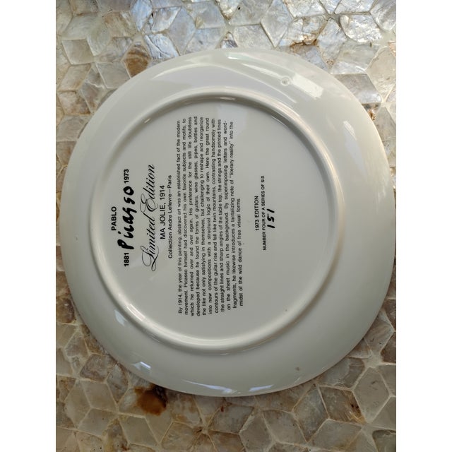 19th Century Picasso Plate Ma Jolie Number 152 1914 Paris For Sale - Image 5 of 6