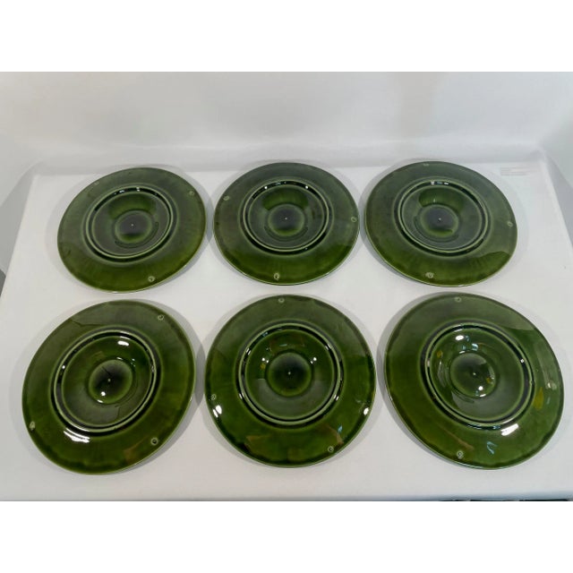 1920s French Longchamp Majolica Oyster Plate For Sale - Image 10 of 12