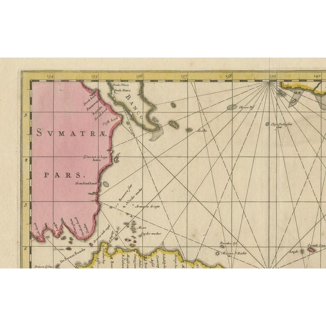 Paper Antique Dutch East Indies Sea Chart, 1700 For Sale - Image 7 of 11
