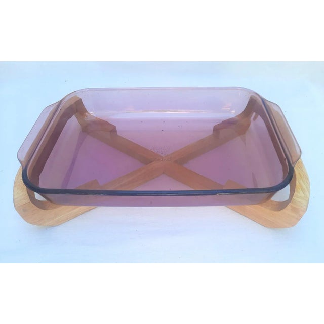 Wood 1970s Dolphin Beechwood Casserole Dish Table Rack For Sale - Image 7 of 10