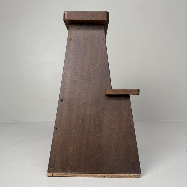 Wood Vintage Japanese Wooden Fumidai Step Stool with Storage Compartment, 1950s For Sale - Image 7 of 10