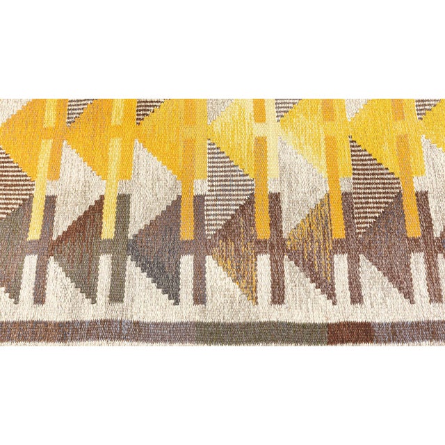 Mid-Century Modern Doris Leslie Blau Midcentury Swedish Rolakan Rug by Gavleborgs Lans Hemslojd For Sale - Image 3 of 9