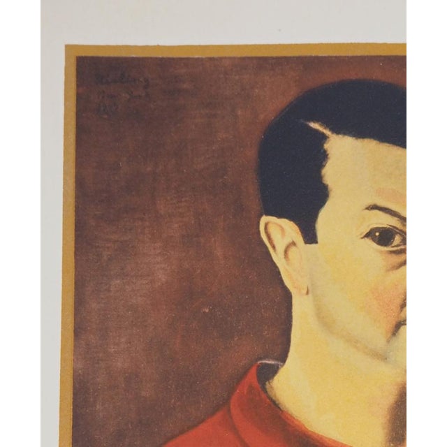 Moses KISLING Self-portrait with palette, 1944 Lithography Signed and dated upper left in the plate On vellum 38 x 28 cm...