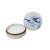 Chinoiserie Chinese Blue White Porcelain Prawn Graphic Round Box Display For Sale - Image 3 of 5