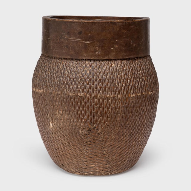 Chinese Chinese Woven River Basket, C. 1900 For Sale - Image 3 of 5