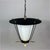 Black Metal and White Opaline Lantern with Brass, France, 1950s For Sale - Image 15 of 18