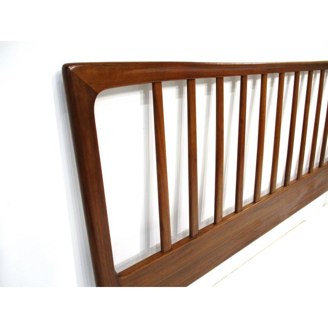 Mid 20th Century Folke Ohlsson Teak Queen Headboard by Dux Denmark For Sale - Image 5 of 10