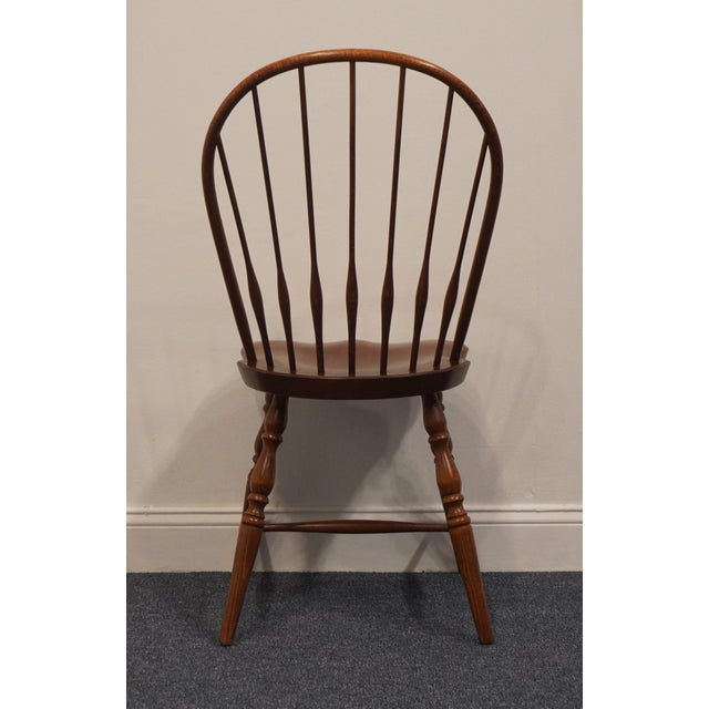 High End Vintage Solid Cherry Early American Windsor Dining Side Chair 303-882 For Sale In Kansas City - Image 6 of 9