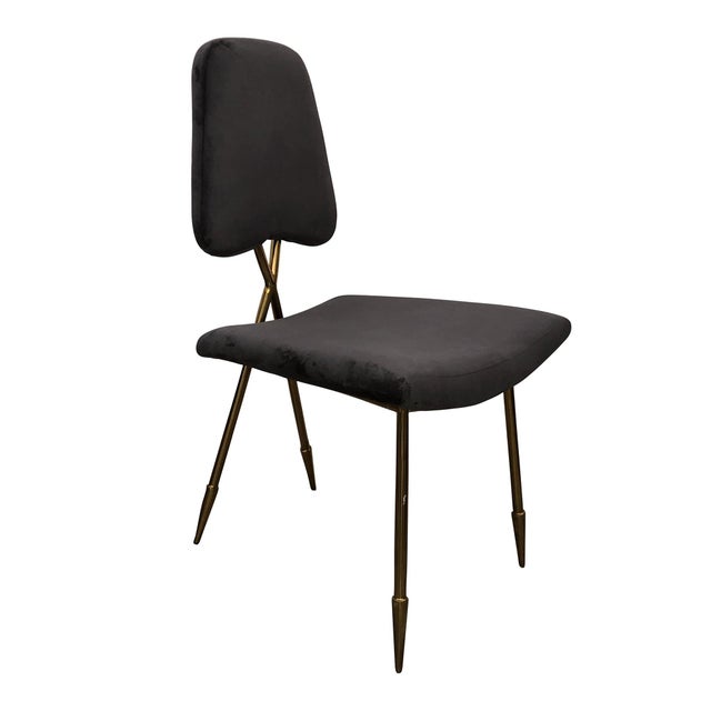Velvet Dining Chair - Grey | Chairish