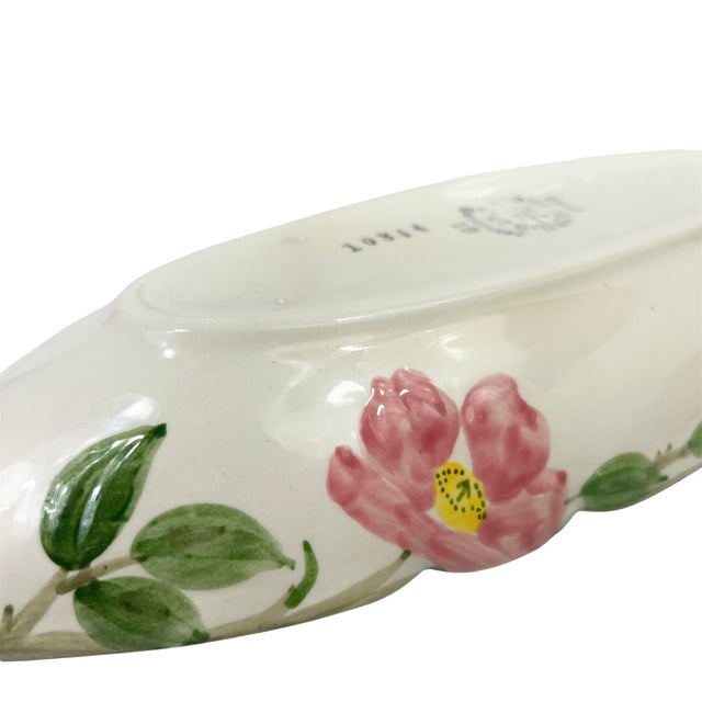 American Do Not Use 1940s Franciscan Desert Rose Relish Serving Dish For Sale - Image 3 of 6