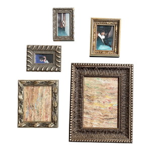 Vintage Collection of Five Miniature Picture Frames- Set of 5