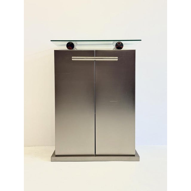 Postmodern Aluminum Bar Cabinet from Belgochrom, 1980s For Sale - Image 4 of 16