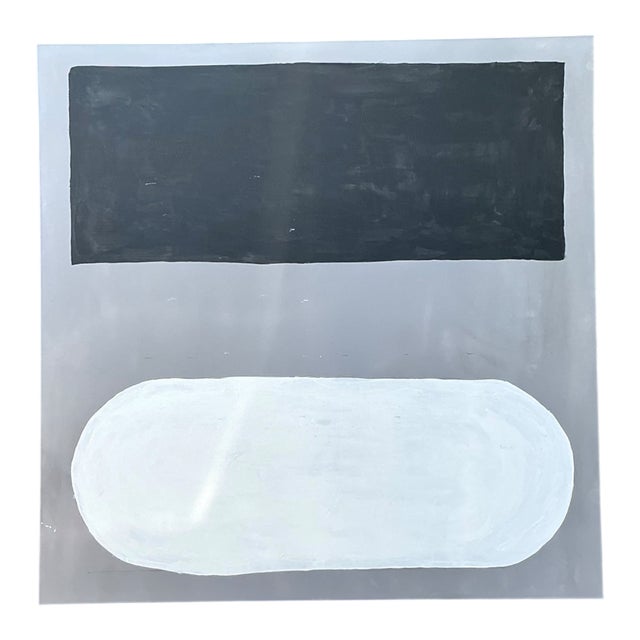 Late 20th Century Vintage Monumental Abstract Painting on Canvas For Sale - Image 5 of 12