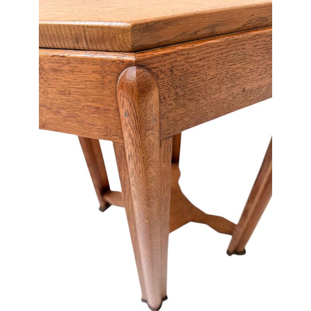 Wood Art Deco Amsterdamse School Octagonal Side Table, 1920s For Sale - Image 7 of 10