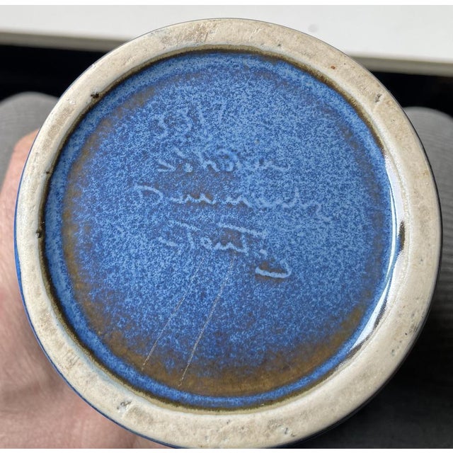 Blue Northern Light Floor Vase in Stoneware by Maria Philippi for Søholm, 1960s For Sale - Image 4 of 9