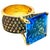 Bochic "Orient" Vintage Sapphire & Blue Topaz Ring Set In 18K Gold & Silver For Sale - Image 15 of 18