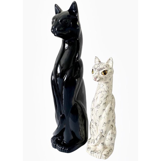 チーター？Deco Figurine Black Cat 90 FENTON BLACK CAT FIGURINE ORANGE TROPICAL FLOWERS 100 YEAR