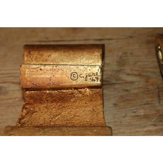 Mid-Century Modern Art Ankh Bookends by C Jere, 1960s For Sale - Image 12 of 12