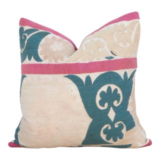 Orchid Vintage Suzani Pillow For Sale