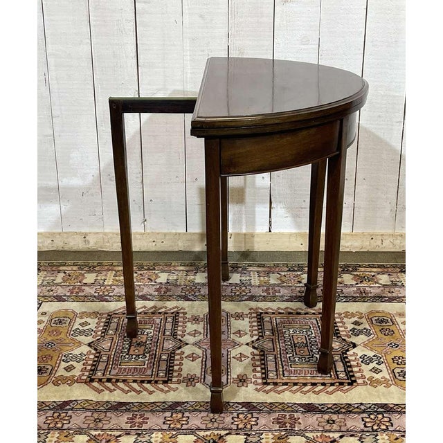 Brown Early 20th Century English Mahogany Games Table For Sale - Image 8 of 16