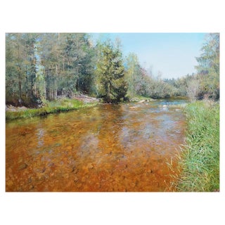 Janis Zingitis, River in May, 2022, Oil on Canvas For Sale