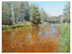Janis Zingitis, River in May, 2022, Oil on Canvas