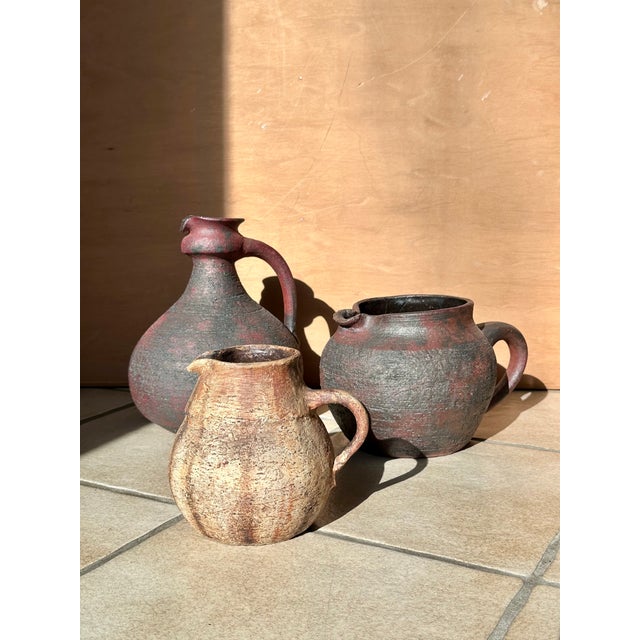Rustic Studio Ceramic Jug Vase by Gerhard Liebenthron, Bremen, Germany, 1970s For Sale - Image 11 of 13
