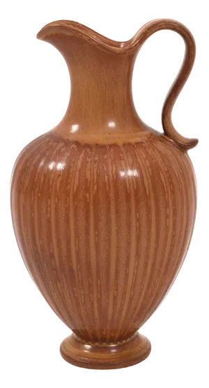 Large Glazed Stoneware Vase with Handle by Gunnar Nylund for Rörstrand