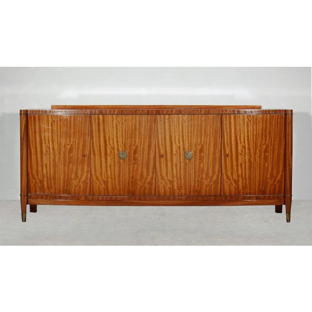 Art Deco sideboard from the Voltaire Serie designed by the Coene Freres in Kortrijk, Belgium with four hinged cabinet...