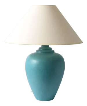 Vintage Turquoise Ceramic Table Lamp from Kostka, 1980s
