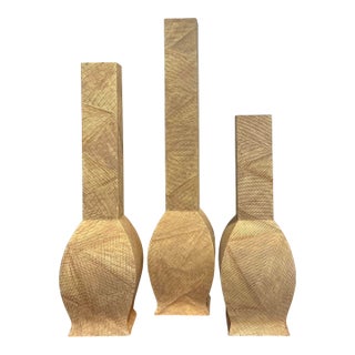 Vintage Snakeskin Trio of Vases For Sale