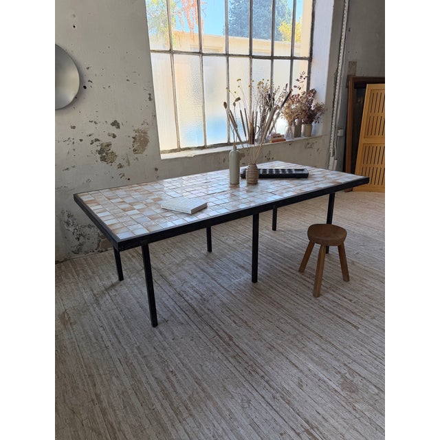 1950s Vintage Tiled Dining Table from Capron, 1950s For Sale - Image 5 of 18