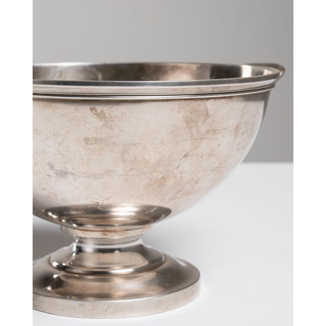 Mid 20th Century Belgium Silver Serving Bowl For Sale - Image 10 of 15