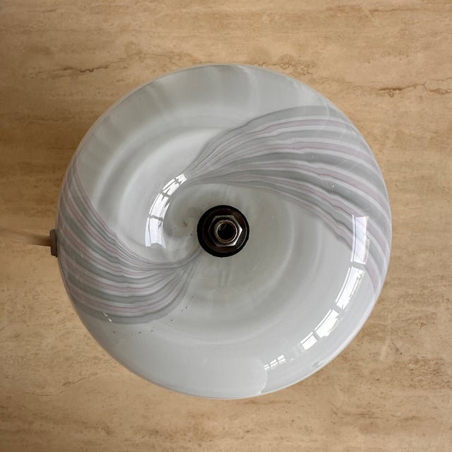 Swirl Murano Glass Mushroom Table Lamps from Maestri Muranesi, 1980s For Sale - Image 10 of 17