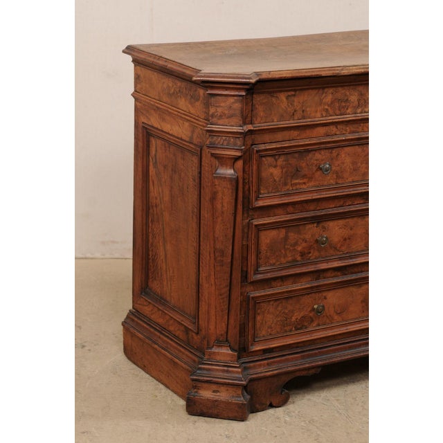 Wood Early 18th C. Chest W/ Secretary, Italy For Sale - Image 7 of 9