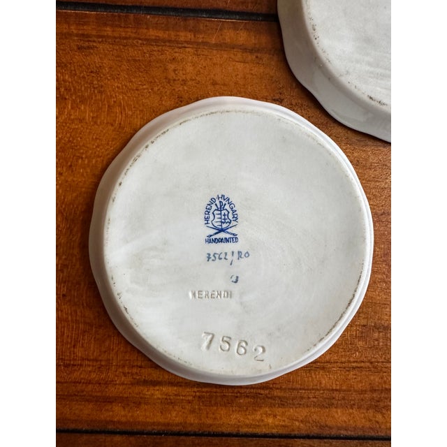 Traditional Late 20th Century Herend Rothschild Bird Pattern Coasters - Set of 3 For Sale - Image 3 of 9