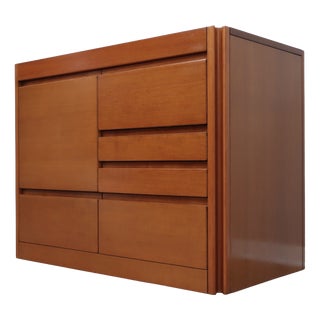 Italian Walnut 4D Series Cabinet Bar by Angelo Mangiarotti for Molteni, 1970s For Sale