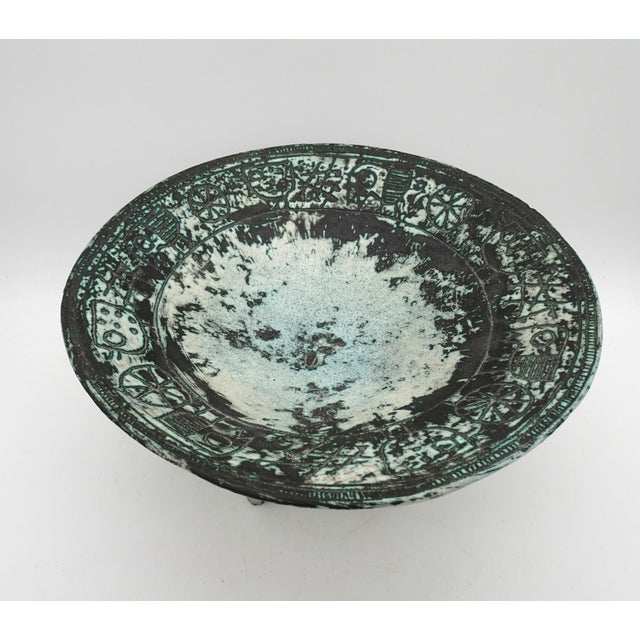 Black Vintage French Ceramic Bowl by Jacques Blin, 1950s For Sale - Image 8 of 18